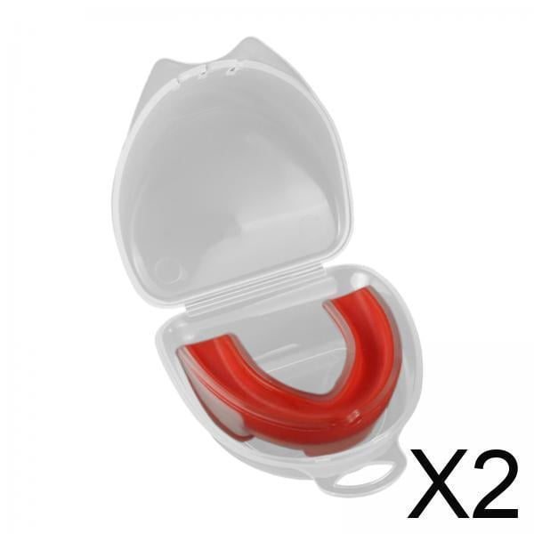 2 Protectores Bucales Profesionales Para De Taekwondo Y Karate, Color Rojo