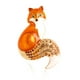 thumbnail image 3 of Broche de zorro esmaltado Sunnimix de aleación multicolor naranja, 3 of 8