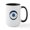 White/Black Inside, variant on CafePress - Blue Evil Eye With Gold Accents Mugs - 15 oz Ceramic Large White Novelty Mug