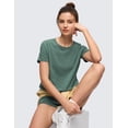 thumbnail image 4 of CRZ YOGA Women's Pima Cotton Workout Short Sleeve Shirts Loose Athletic Crop Tops Casual T-Shirt, 4 of 7