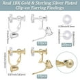 thumbnail image 2 of 1set 20pcs 2 colors Rack Plating Brass Clip-on Earring Converters Findings for Non-pierced Ears 20pcs Silicone Clip on Earring Pads Mixed color 16x14.5x5mm 10pcs/color, 2 of 6