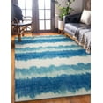 thumbnail image 3 of Linon Outdoor Washable Area Rug Collection, Ivory and Blue, 5' x 7', 3 of 8