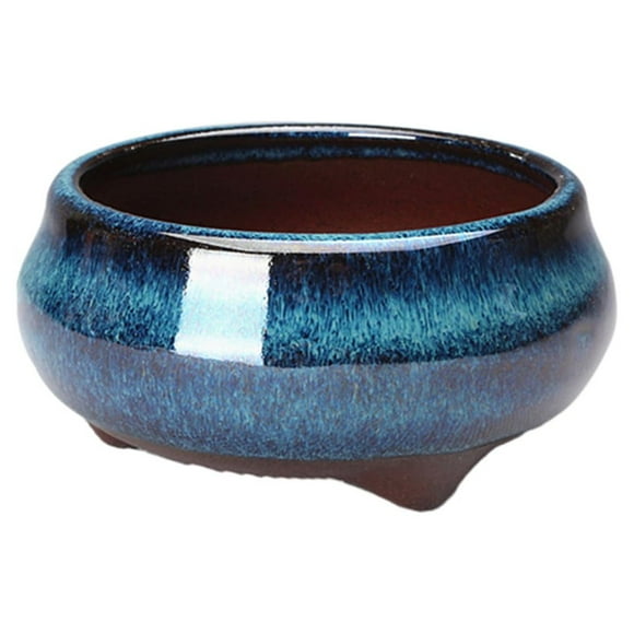 New purple clay flower pot Yixing handmade succulent plant miniature breathable coarse pottery bonsai pot with holes Acorus calamus balcony