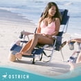 thumbnail image 6 of Open Box Ostrich Deluxe Backpack Reclining Beach Pool Camping Chair, Striped, 6 of 12