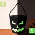2pcs Glowing Halloween Basket Pumpkin Halloween Bucket Multipurpose
