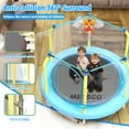 thumbnail image 4 of Mersco 55inch Kids Trampoline for Toddlers, Indoor and Outdor with Safety Net, Small Children Trampolines with Basketball and Hoop,Baby Toys Gifts for Boys Girls, Birthday, Blue, 4 of 8