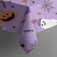 thumbnail image 3 of Purple Halloween Pattern Rectangle Tablecloth 60"x84",Waterproof Polyester Rectangle Table Cloth, Wipeable Spillproof Polyester Tablecloth for Dining, Camping, Indoor and Outdoor, 3 of 5