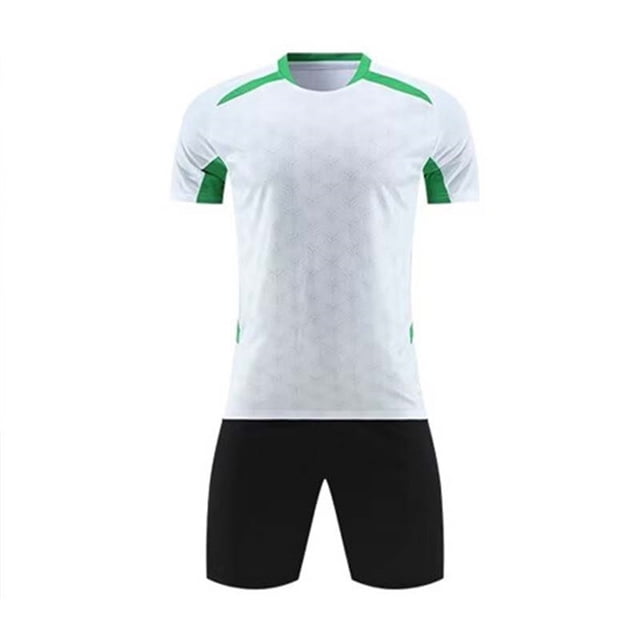 Odeerbi Conjunto de Uniformes de Entrenamiento de Fútbol de Malla Para Chicos Y Niñas Pantalones Cortos de Camiseta de Manga Corta En Cuadro Conjunto Atlético Seco Rápido Para 5-15 Años