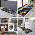 thumbnail image 2 of Colorful Rainbow Checkered Pattern Kitchen Rug Mat,Kitchen Runner Rugs Non Skid Washable,Decorative Kitchen Floor Mats for Kitchen,Sink,Laundry,17"X47", 2 of 5