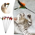 thumbnail image 2 of Juguete para gatos con plumas para jugar con el gato, 50 cm., 2 of 8