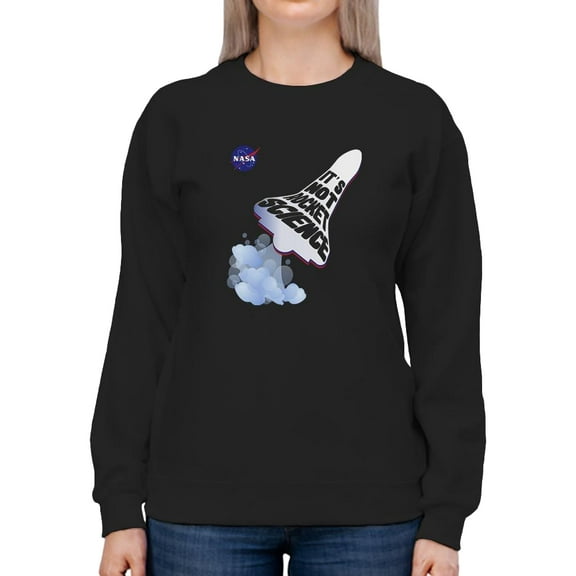 NASA Nasa Not Rocket Science Sweatshirt Women -NASA Designs, Female 4X-Large