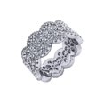 thumbnail image 1 of Natural 5.00Ct Round Cut Diamond Cluster Anniversary Wedding Eternity Band Ring 14k Gold IJ I1, 1 of 3