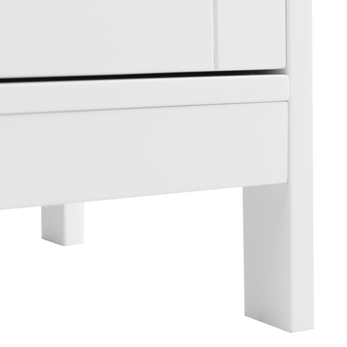 Topbuy Bathroom Storage Cabinet with Double Doors Wooden Cupboard Shoe Cabinet White