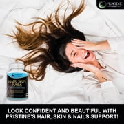 Pristine Foods Hair, Skin & Nails Vitamins with Biotin & Vitamins A, C, E - 60 Capsules