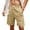 AX24-Khaki, variant on Men'S Cotton Linen Shorts Casual Elastic Waist Drawstring Summer Beach Vacation Shorts With Pockets Army Green 4XL