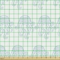 thumbnail image 2 of Underwater Upholstery Fabric by the Yard, Jellyfish Drawing Marine Life Cartoon Ocean Animal Sea, Decorative Fabric for DIY and Home Accents, Violet Blue White by Ambesonne, 2 of 5