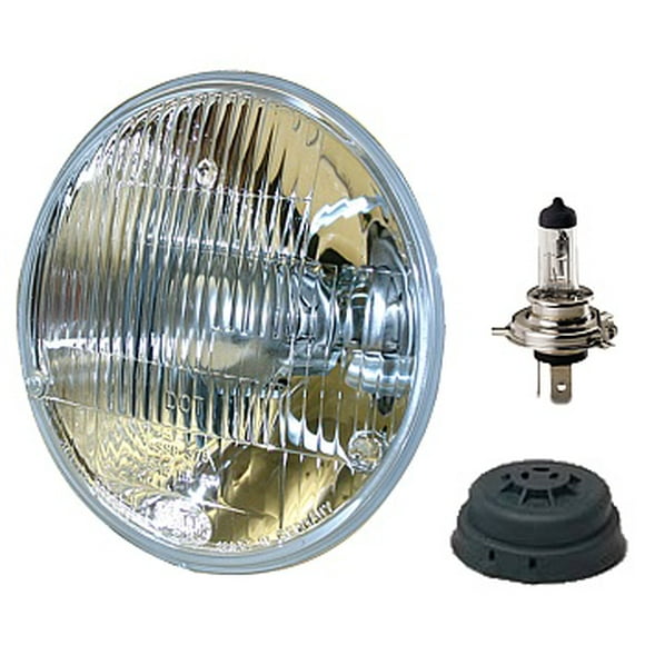 Hella Headlight Conversion Kit 002395301 Replaces Sealed Beam Head Light; 7 Inch Round; Standard Lens; 9003/HB2 Bulb; Without Turn Signal; Features Improved Optics Without Increased Glare; Single