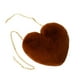 thumbnail image 5 of Bolso de mano ligero con forma de corazón y cadena, elegante, para mujer, para fiesta Marrón, 5 of 9