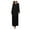 Black, variant on Church Womens Dresses Modest Maxi White Shift Dress Long Sleeve Crew Neck Solid Dresses