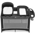 thumbnail image 4 of Dream On Me Lilly Deluxe Playard with Full bassinet, Changing Tray and Infant Bassinet, Black and White, 4 of 28