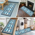 thumbnail image 5 of Blue Anchor 2'x6' Runner Rugs for Hallway Kitchen Bedside Non Slip Washable, Nautical Summer Beach Coastal Ocean Art Entryway Rug Runners with Rubber Backing, Long Carpet Runner for Laundry Room, 5 of 8