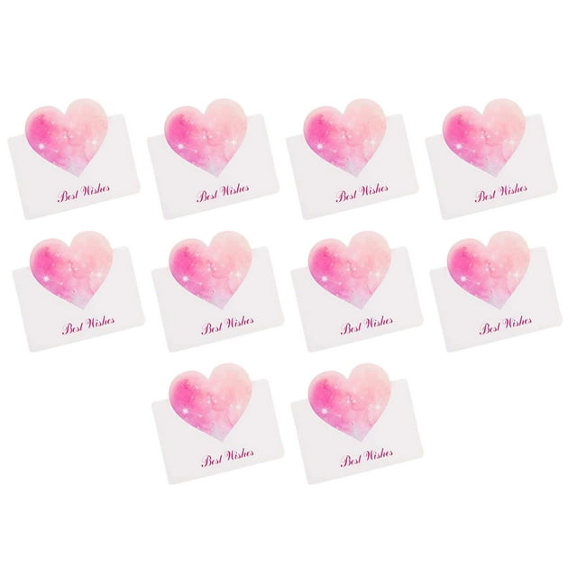 Huanglei 3D Card Valentine's Day Fresh Card Thank You And Blessing Small Card (10 Per Pack)