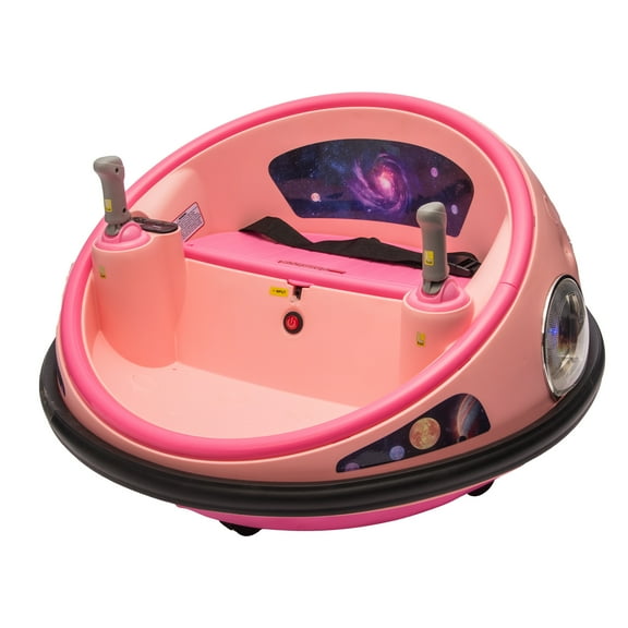 12V Electric Ride On Bumper Car for Kids & Toddlers 1.5-6 Years Old, W/Remote Control, LED Lights & 360 Degree Spin