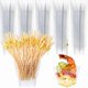 thumbnail image 1 of wonima02 4 oz 150 Pcs Mini Appetizer Charcuterie Cups Plastic Kova Cups with 100 Pcs Cocktail Sticks for Party Clear Parfait Square for Mousse Puddings Layered Cakes Salad Appetizer, 1 of 1