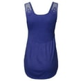 thumbnail image 2 of FashionOutfit Women's Soft Stretch Lace Contrast Tank Top, 2 of 3