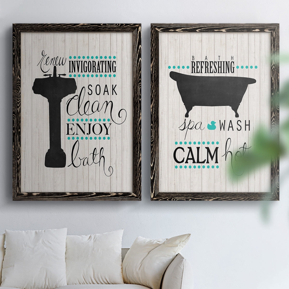 Invigorating Soak - Premium Framed Canvas 2 Piece Set - Ready to Hang