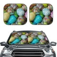 thumbnail image 2 of Kll Easter Egg1 Windshield Sun Shade 2-Piece Foldable Car Front Window Sunshade For Most Sedans Suv Truck - Auto Sun Blocker Visor Protector Blocks Max Uv Rays - Medium, 2 of 7
