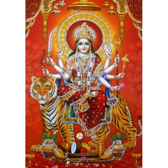 Crafts of India Goddess Durga 5” x 7” Poster