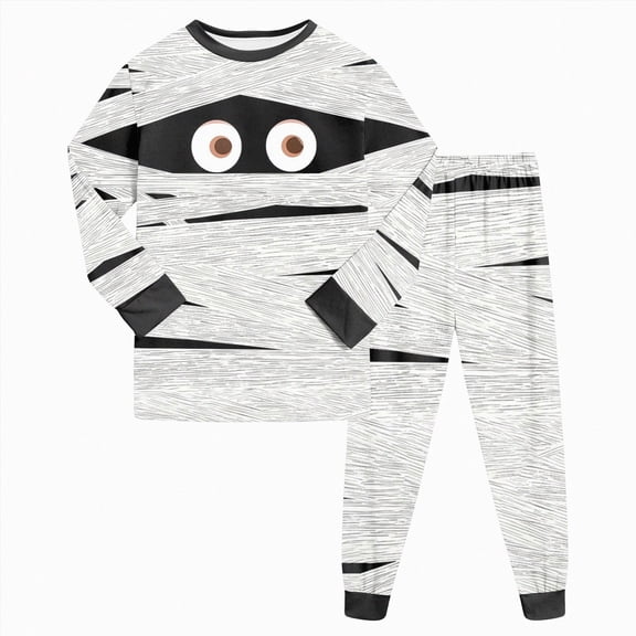 TOWED22 Kids Pajamas for Boys Girls Cute Graphic Sleepwear Toddler Clothes Halloween Outfit 2pcs Long-Sleeve Sleepwear