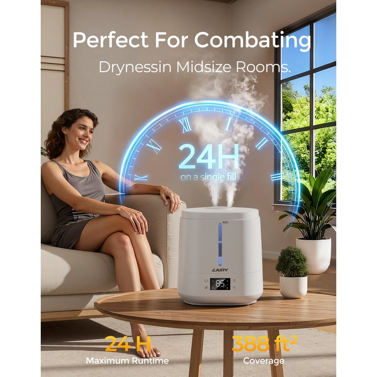 Humidificateur d'Air, LUUGUYI 3L Humidificateur à Ultrasons à Brume Humidificateur d'Air, LUUGUYI 3L Humidificateur à Ultrasons à Brume
