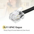 thumbnail image 3 of Uxcell 4 Pack Phone Jack Splitter RJ11 6P4C Telephone Line 2 Way Splitter Adapter for Landline 0.5ft Black, 3 of 5