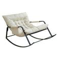 thumbnail image 1 of jifeng Double Rocking Chair with Backrest Creative Lounger Reclining Chair Lounge Chair cream gray, 1 of 9