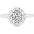 thumbnail image 2 of Silver Oval With Cubic Zirconia Ring, 2 of 3