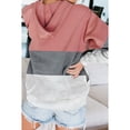 thumbnail image 4 of Mujer Cremallera Sudadera Con Capucha Poliéster Casual Manga Larga Con Capucha Bolsillo Abrigo Para Otoño Invierno Rosa XXL, 4 of 6