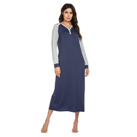 nightgowns nightdress sleepwear neck casual length sleeve