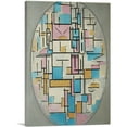 thumbnail image 1 of ARTCANVAS Composition in Oval with Color Planes 1914 Canvas Art Print by Piet Mondrian - Size: 60" x 40" (0.75" Deep) (3-Piece), 1 of 9