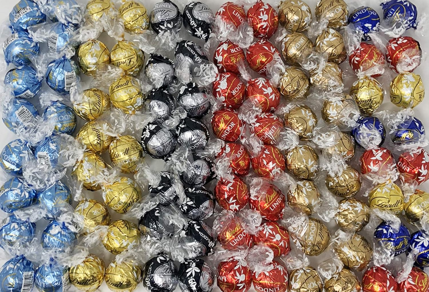 Lindt LINDOR Assorted Chocolate Truffles, Assorted Flavors, 100 Count