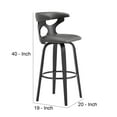 thumbnail image 5 of 30 Inch Faux Leather Swivel Bar Stool, Black and Gray, 5 of 5