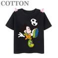 thumbnail image 2 of Camiseta de algodón de verano para niños con estampado de Mickey Mouse y dibujos animados multicolores de Kickball, ropa de manga corta para niños, 2 of 4