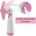 thumbnail image 3 of KAIYANG Mini ventilador de mano, ventilador de refrigeración portátil, ventilador eléctrico con aspas de espuma suave para exteriores (verde) rosa, 3 of 5