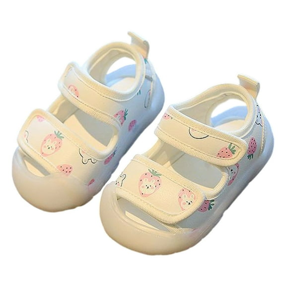 WZEIIOT Baby Girls Sandals Non Soft Sole Open-Toe Sport Sandal Prewalker Summer Breathable Footwear First Walking Shoes
