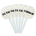 thumbnail image 1 of Coralie Cupcake Picks Toppers - Set of 6 - Mutlicolored Speckles, 1 of 1