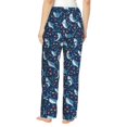 thumbnail image 3 of Picia Sea Sharks Womens Soft Woven Cotton Elastic Waistband Sleep Pajama Pant Lounge Sleep Pant With Pockets And Drawstring-Small, 3 of 9