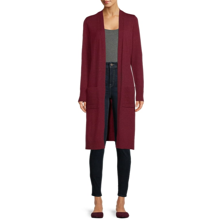 Maroon duster cardigan cheap
