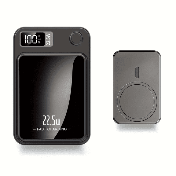 Magnetic Wireless Power Bank 10000mAh 15W Wireless & 22.5W PD Fast Charging Dual Input/Output for iPhone 16-11 Android