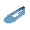 thumbnail image 2 of Womens Breathable Knit Mesh Slip On Loafers Casual Bow Ballet Flats Shoe Comfortable Round Toe Lightweight Walking Shoe Business Office, 2 of 8